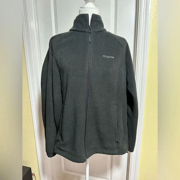 Columbia Fleece Jacket - 1X - Black - Picture 1 of 4